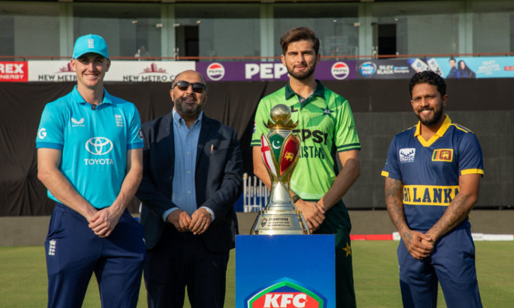 Pakistan, Sri Lanka and England unveil ODI tri-series trophy