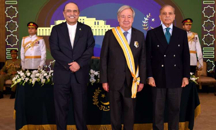 President confers Nishan-e-Imtiaz on UN Secretary-General António Guterres
