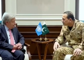 Army chief reaffirms Pakistan’s commitment to international peace in meeting with Guterres